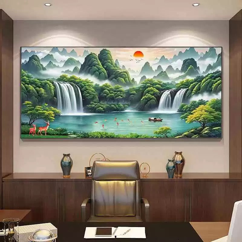聚宝盆山水画【142】