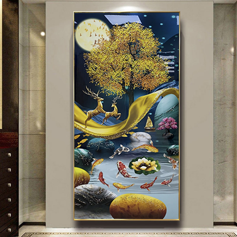 九鱼图 财禄荷鲤