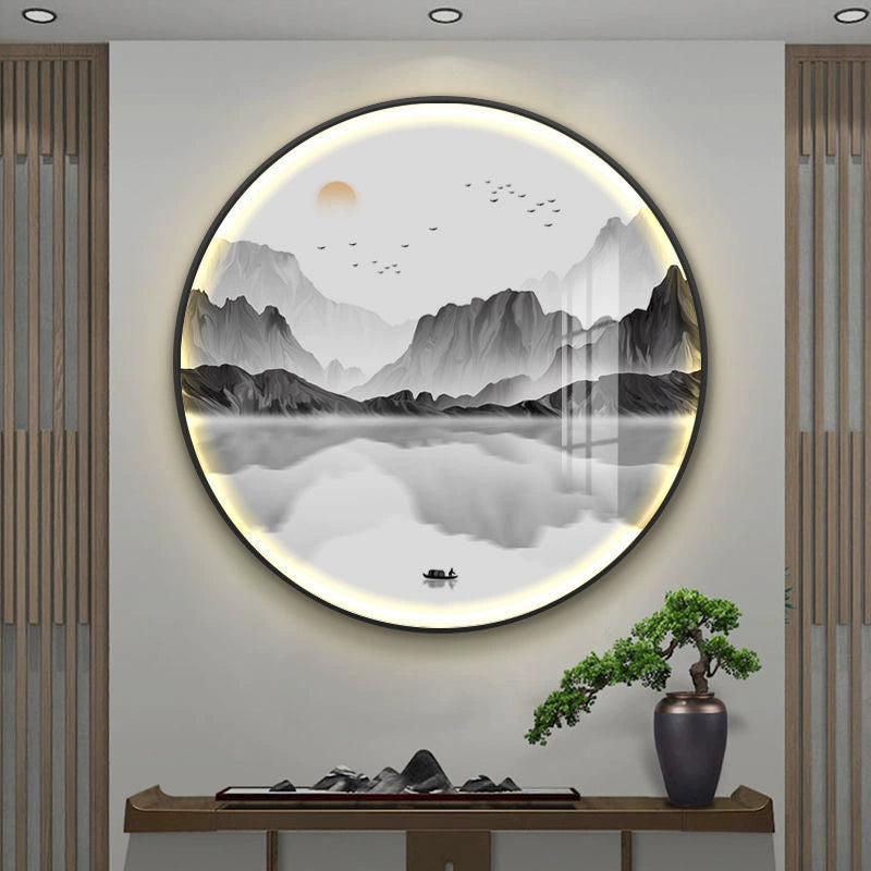 圆形山水画【151】