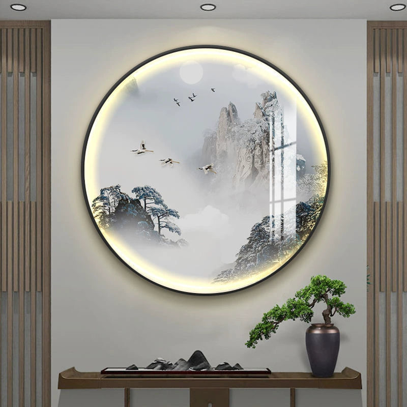 圆形山水画【152】