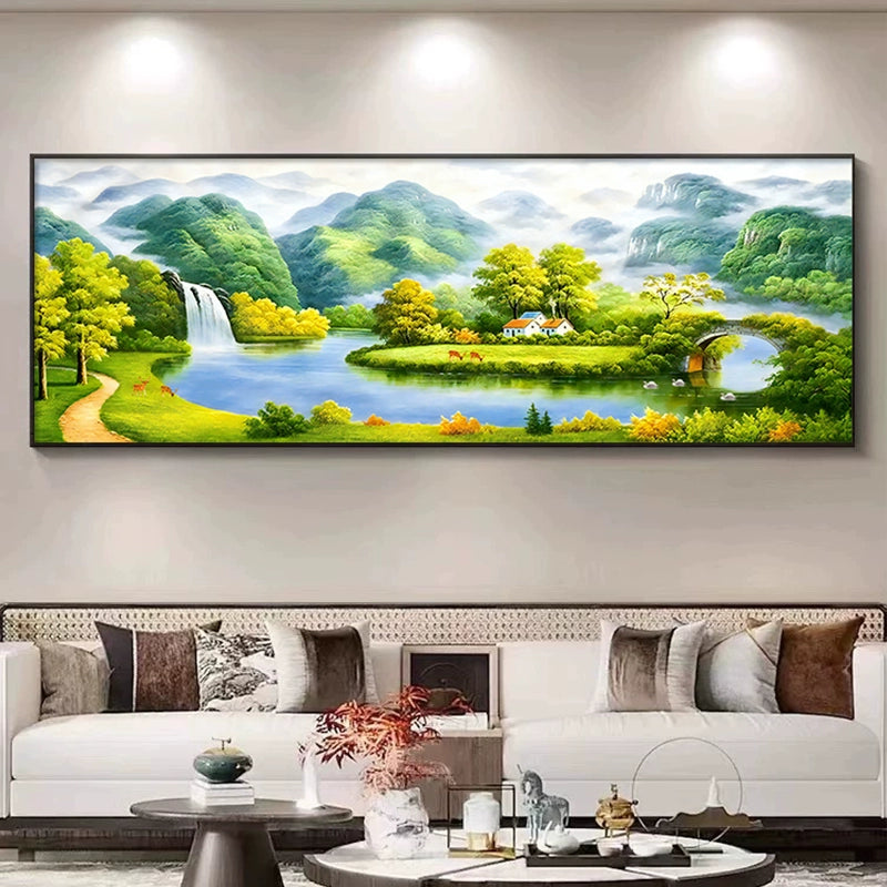 聚宝盆山水画【130】