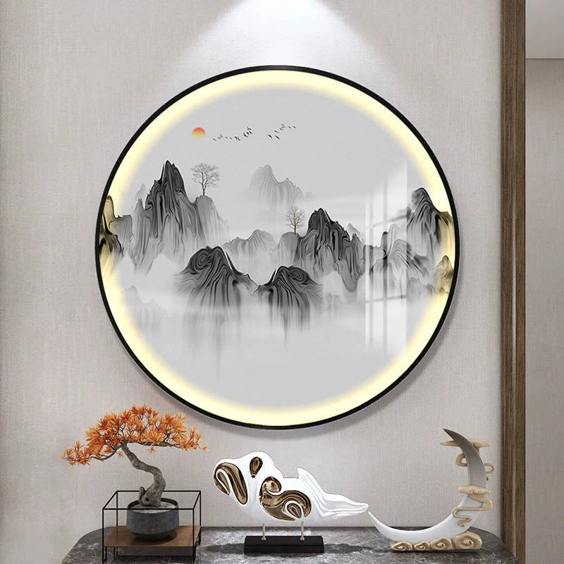 圆形山水画【150】