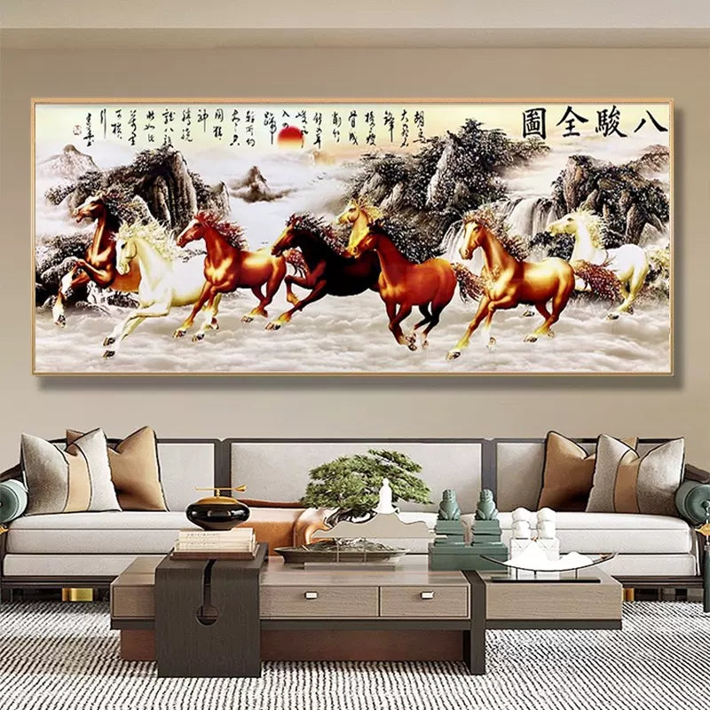 马到成功 八骏全图