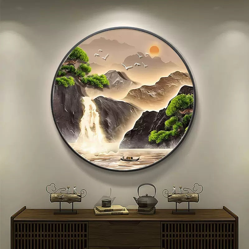 圆形山水画【148】