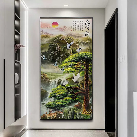 山水画 迎客松