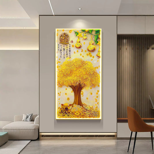 招财进宝 金钱树 Money tree vertical