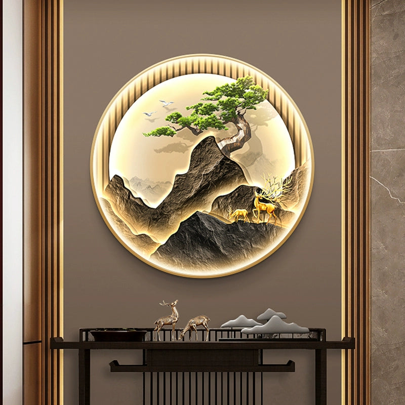 圆形B 迎客松