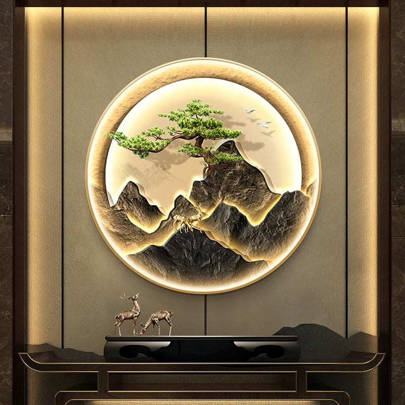 圆形B 迎客松