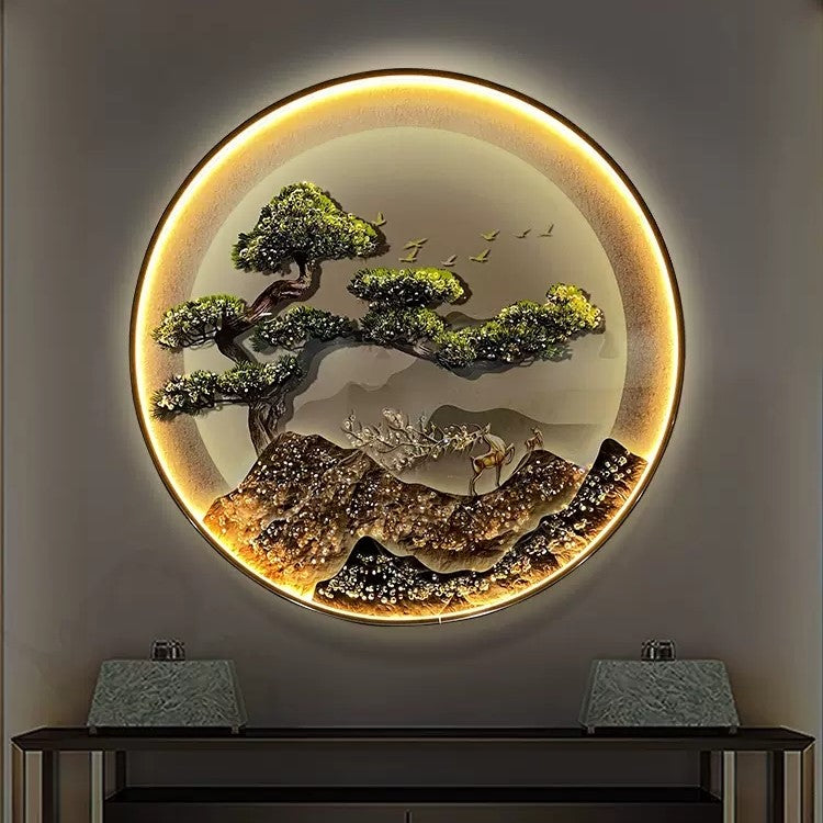 现代山水画【01】迎客松